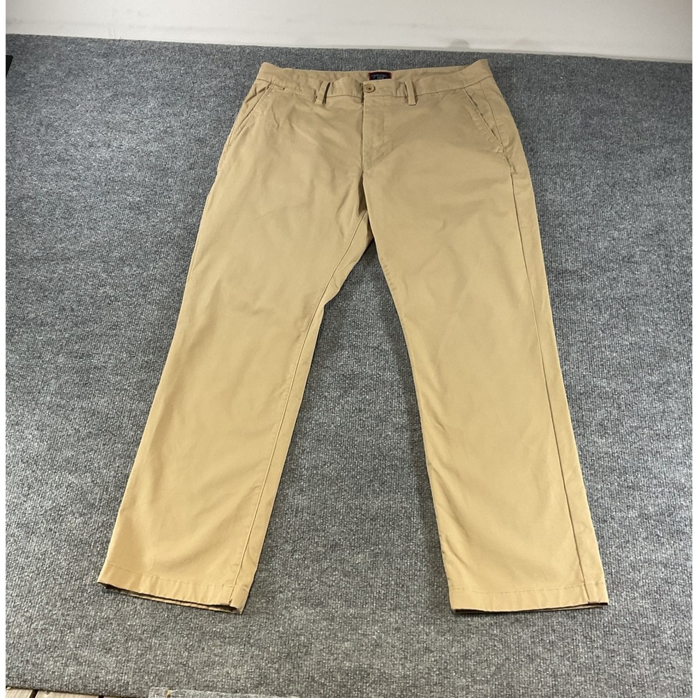 UNTUCKit Mens Relaxed Fit Chino Pants Khaki Tan Cotton Stretch 36x30